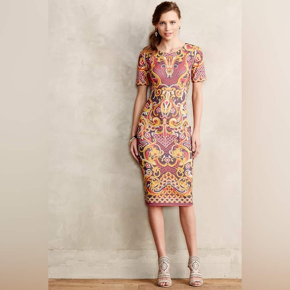 Vibrant Patterned Midi Dress